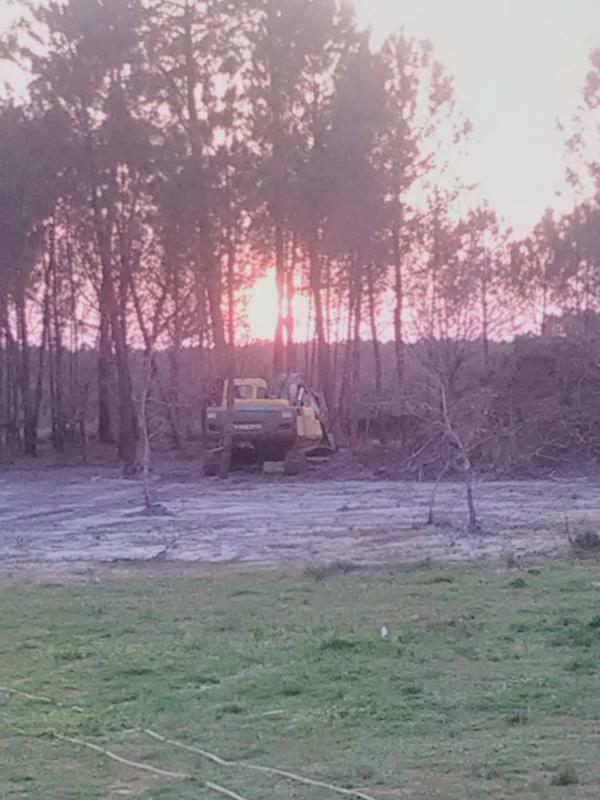 coucher de soleil au chantier